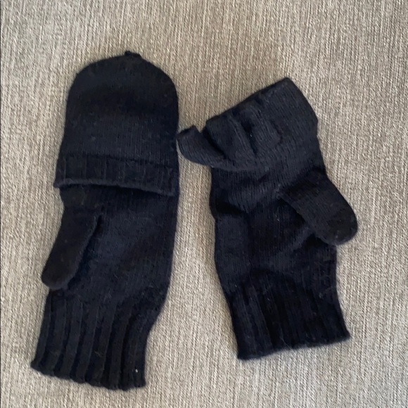 Black Jcrew Mittens with Jewel Detail - Picture 4 of 5